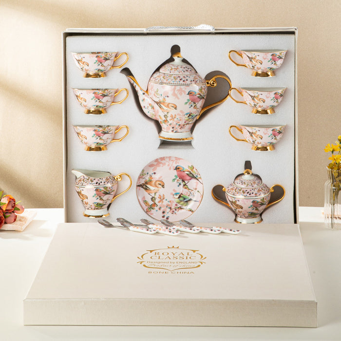 Idyllic Bird Bone China Tea Set-11