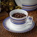 Blue Gold Stripe Bone China Tea Set-3