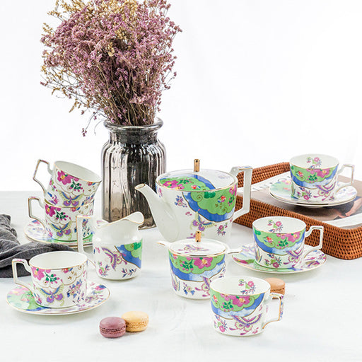 Butterfly Flower Bone China Tea Set-2