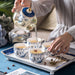 Blue Flower English Bone China Tea Set-3