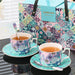 Exotic Flower Bone China Tea Set-6