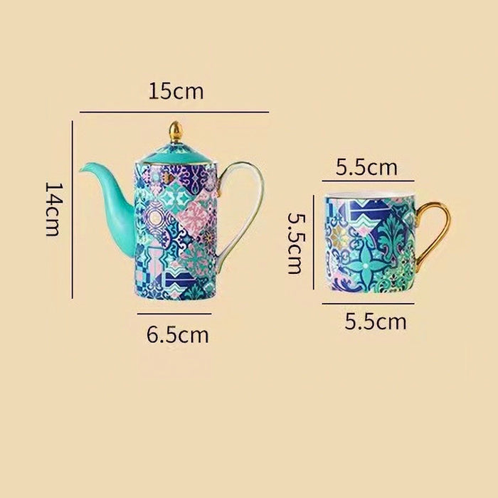 Exotic Flower Bone China Tea Set-10