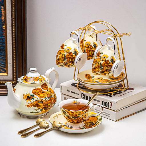 Sunflower Bone China Tea Set-2