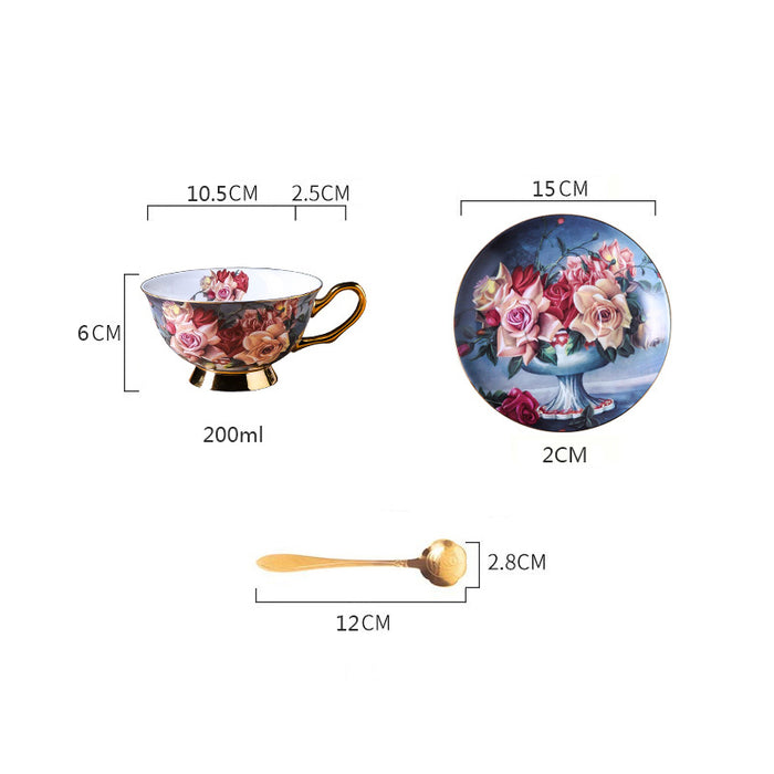 Vintage Rose Bone China Tea Set-5