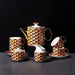 Gold Trim Geometric Afternoon Tea Set-4