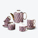 Gold Trim Geometric Afternoon Tea Set-5