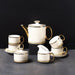 Gold Trim Geometric Afternoon Tea Set-8