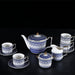 Gold Trim Blue Lined Afternoon Tea Set-2