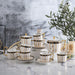 Hand-Painted Gold Striped Bone China Tea Set-2