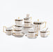 Hand-Painted Gold Striped Bone China Tea Set-1