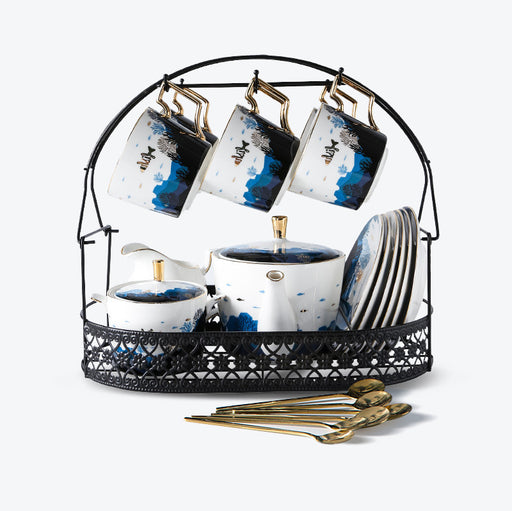 Underwater World Gold Trim Ceramic Tea Set-7