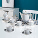 Bone China Houndstooth Gold Trim Ceramic Tea Set-6