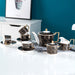 Bone China Gold Lines Pattern Tea Set-2