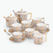 Modern Orange/Silver Marble Coffee Set-1