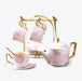 Carp Pattern Gold Trim Frosted Ceramic Tea Set-5