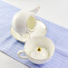 Gold Trim Bone China White Tea Set for One Set-6