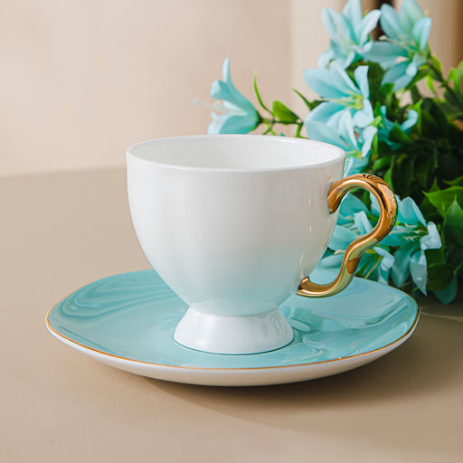 Luxury Bone China Gold Trim Ceramic Tea Set-2