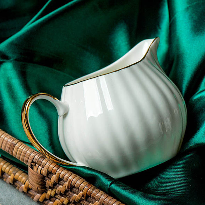 Gold Trim Pumpkin Coffee Set-6