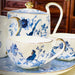 Flower and Bird Bone China Tea Gold Trim Tea Set-2