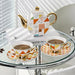 Modern Geometric Gold Trim Ceramic Tea Set-9
