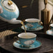 Blue Enamel Flower Pattern Tea Set-4