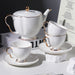 Simple White Bone China Tea Set-2