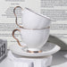 Simple White Bone China Tea Set-4