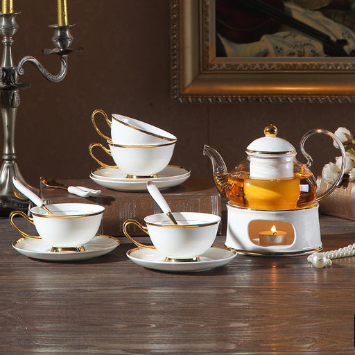 Luxury Bone China Gold Trim Tea Set-2