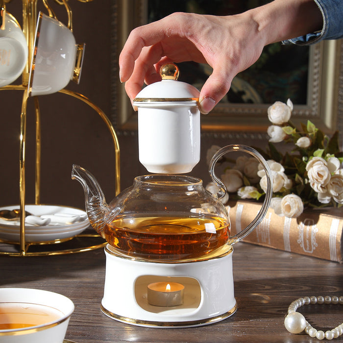 Luxury Bone China Gold Trim Tea Set-4