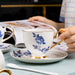 Blue Flower and Bird Bone China Tea Set-3