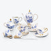 Blue Flower and Bird Bone China Tea Set-1