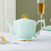 Jingdezhen Gold Trim Celadon Tea Set-8