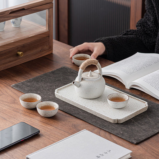 Black and White Ceramic Kung Fu Tea Set-2