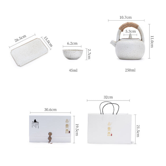 Black and White Ceramic Kung Fu Tea Set-3