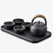 Black and White Ceramic Kung Fu Tea Set-5