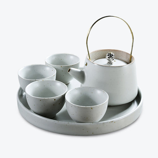 Solid Color Ceramic Kung Fu Tea Set-1