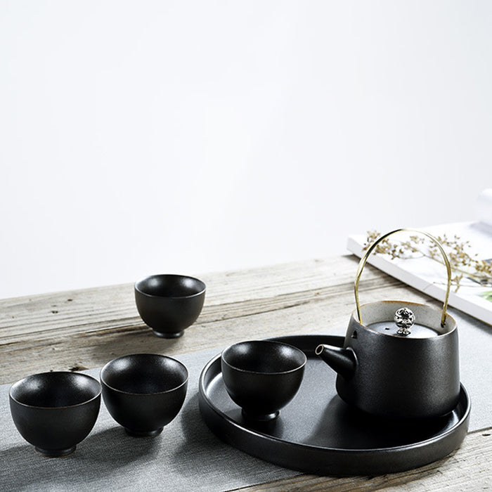 Solid Color Ceramic Kung Fu Tea Set-6