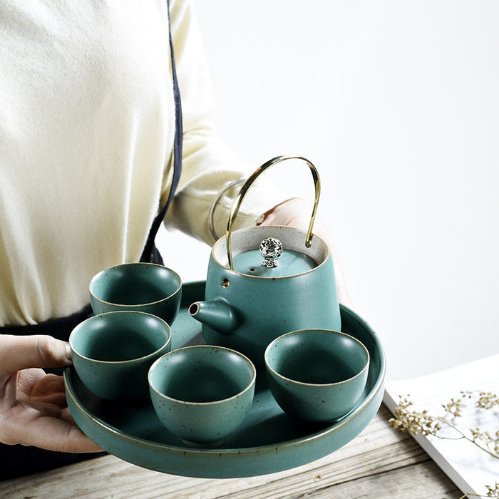 Solid Color Ceramic Kung Fu Tea Set-9