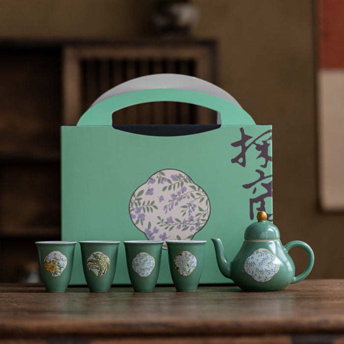 Spring Green Ceramic Kung Fu Tea Set-2
