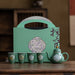 Spring Green Ceramic Kung Fu Tea Set-2