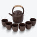 Chinese Printing Purple Clay Kung Fu Tea Set-1