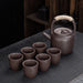 Chinese Printing Purple Clay Kung Fu Tea Set-5