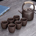 Chinese Printing Purple Clay Kung Fu Tea Set-6