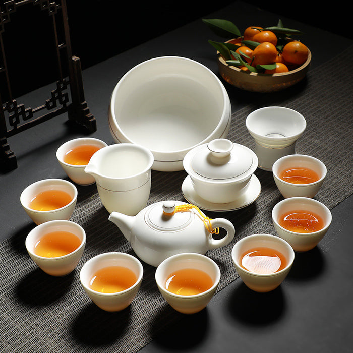 Chinese Jade Porcelain Kung Fu Tea Set-3