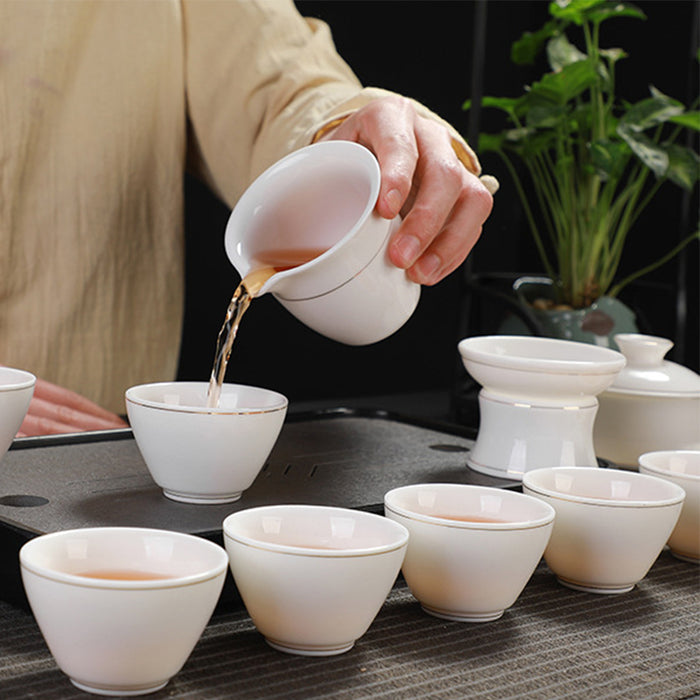 Chinese Jade Porcelain Kung Fu Tea Set-4