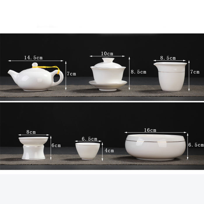 Chinese Jade Porcelain Kung Fu Tea Set-5