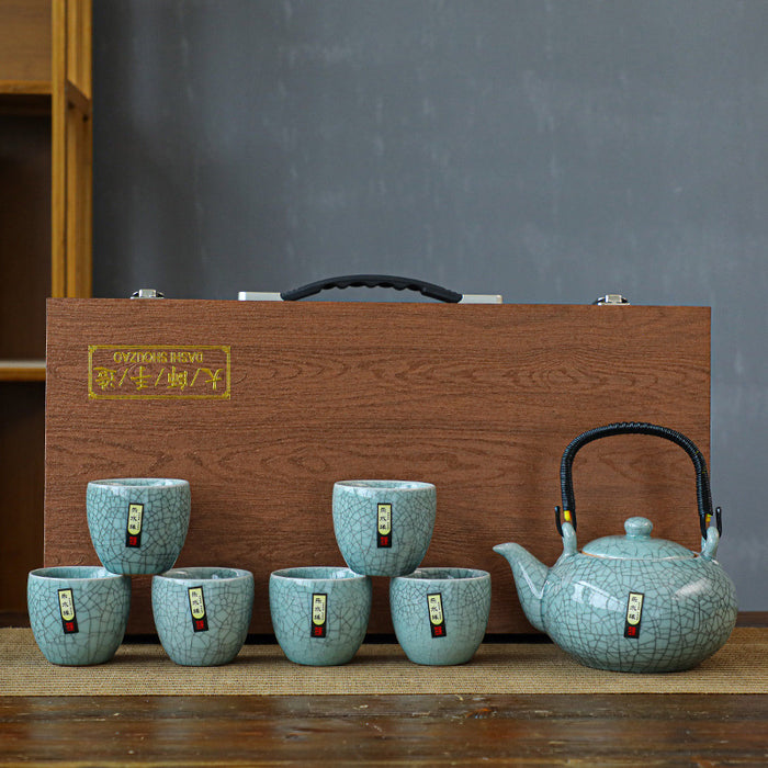 Ge Yao with Crack Pattern Kung Fu Tea Set-3