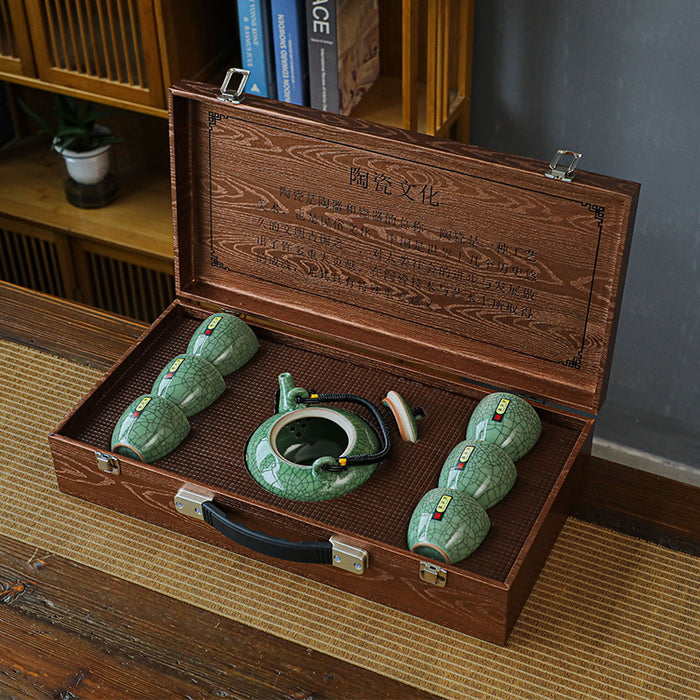 Ge Yao with Crack Pattern Kung Fu Tea Set-6