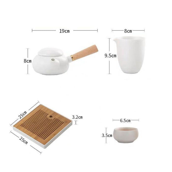 Delicate White Porcelain Kung Fu Tea Set-5