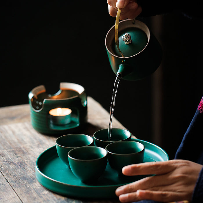 Solid Color Outdoor Travel Kung Fu Tea Set-3